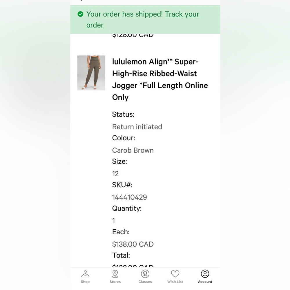 Lululemon super high waisted align jogger